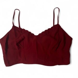 NWOT Forever 21 Burgundy Bandeau/Crop Tank top